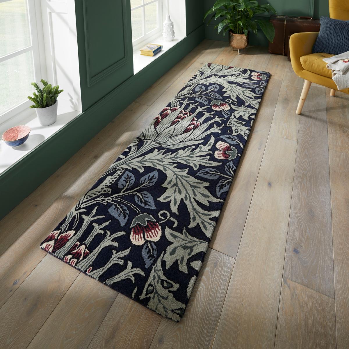 Artichoke Runner Rugs 127108 in Mineral By William Morris – image 2
