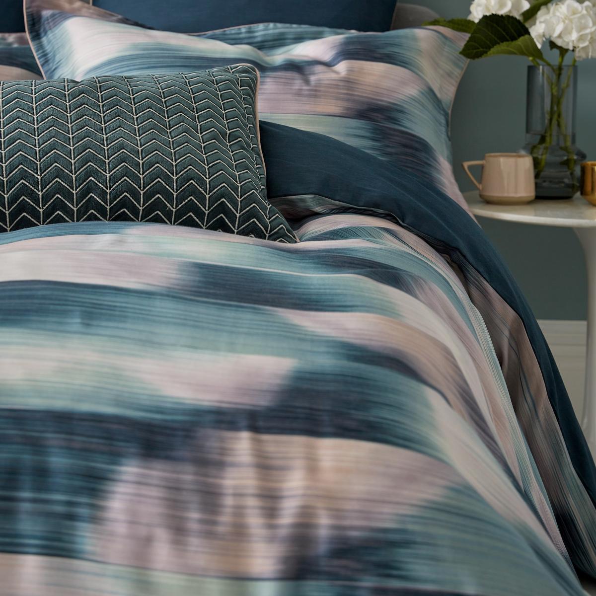 Oscillation Ikat Bedding by Harlequin in Cascade Green 65x65cm – image 3
