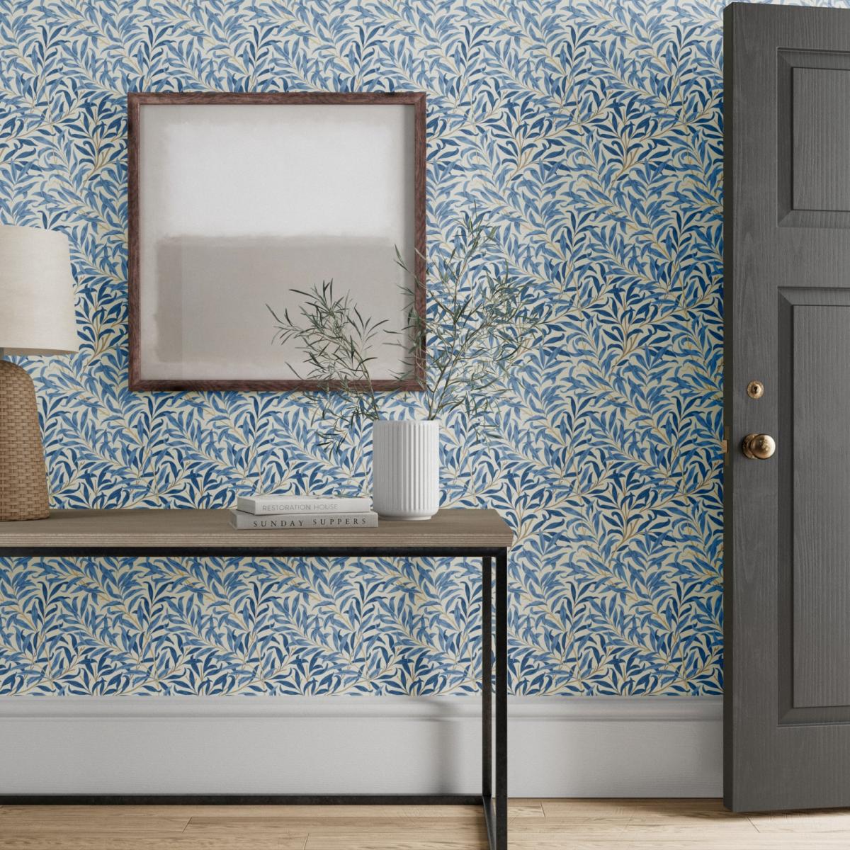 Willow Boughs Wallpaper 217080 by Morris & Co in Woad Blue Roll – image 2