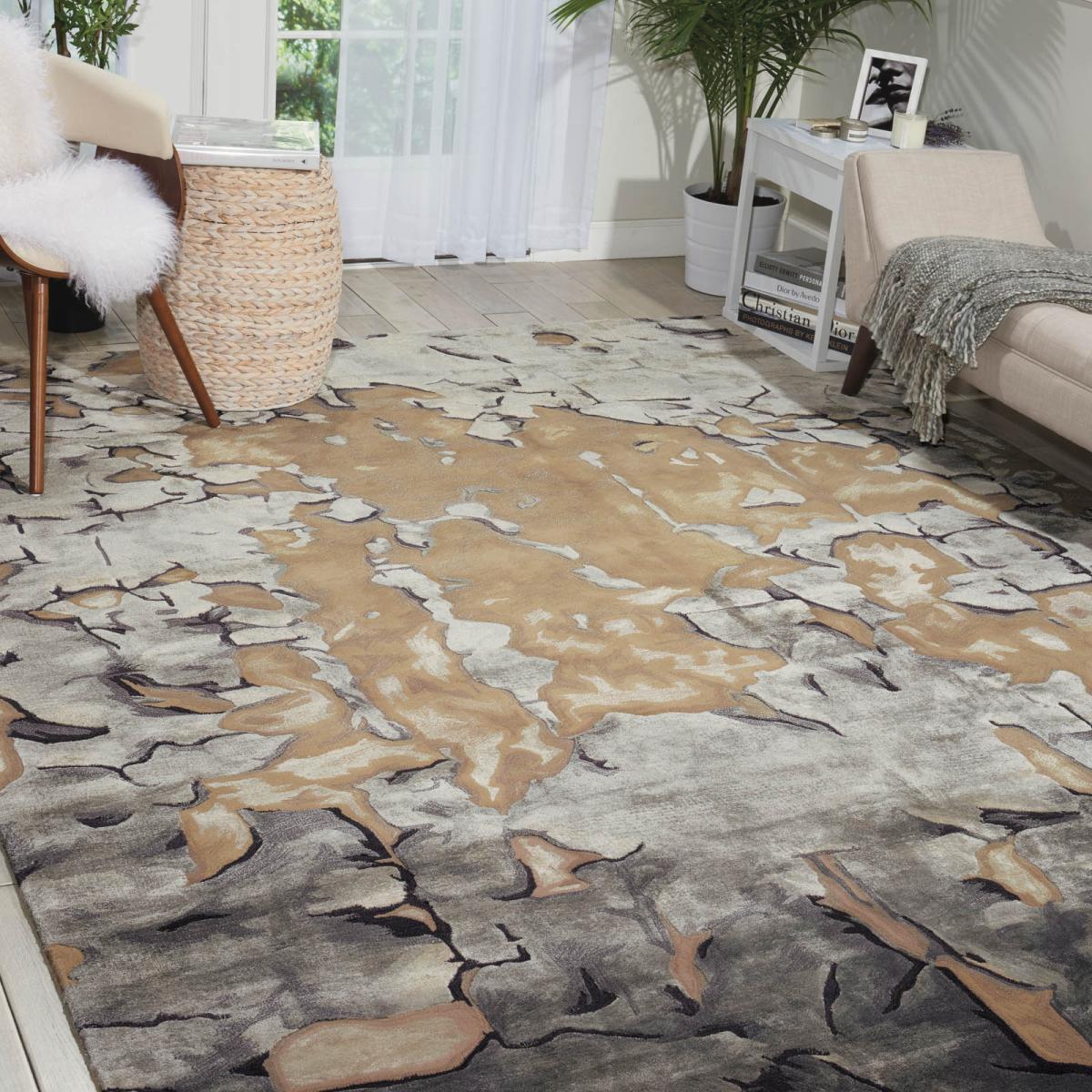 Prismatic Rugs PRS02 by Nourison in Beige and Silver – image 2