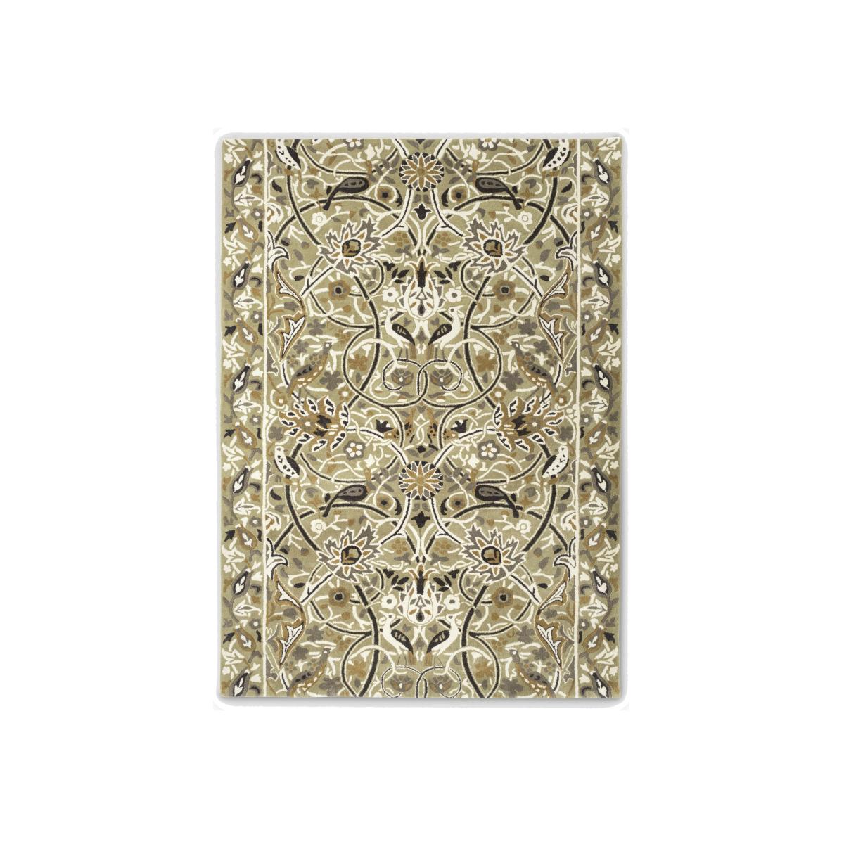 Bullerswood Floral Rugs 127301 in Stone Mustard By William Morris – image 1
