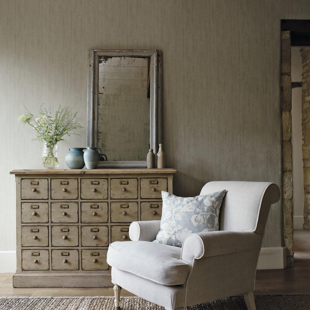 Wildwood Textural Wallpaper 215689 by Sanderson in Grey Roll – image 2