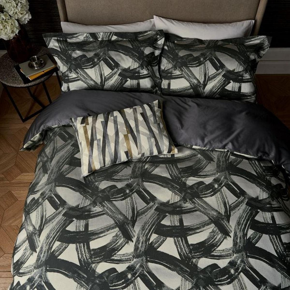 Typhonic Bedding Duvet Cover and Pillowcase By Harlequin in Graphite Grey 140x200cm – image 1