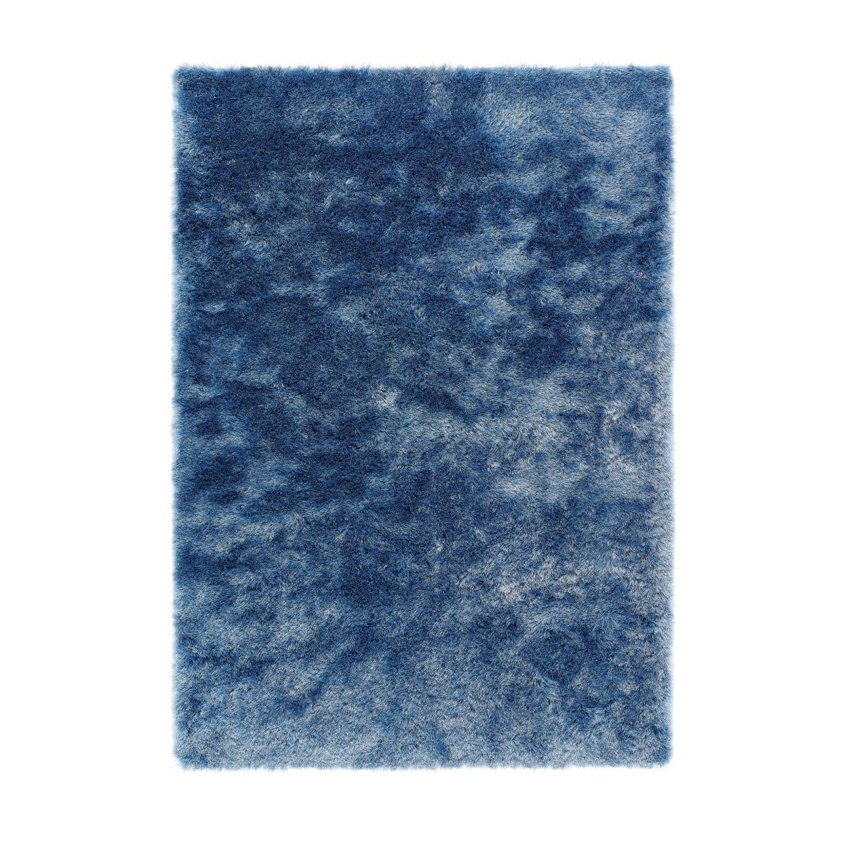Shimmer Shaggy Dazzle Glamour Modern Rugs in Denim Blue – image 4