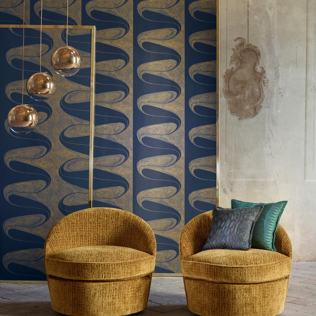 D Arcy Wallpaper 312740 by Zoffany in Ink Blue Roll – image 1