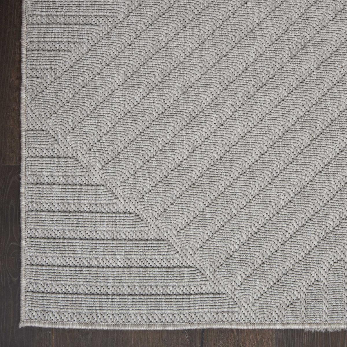 Cozumel CZM05 Indoor Outdoor Geometric Hallway Runner Rugs in Light Grey&nbsp;66x229cm – image 4