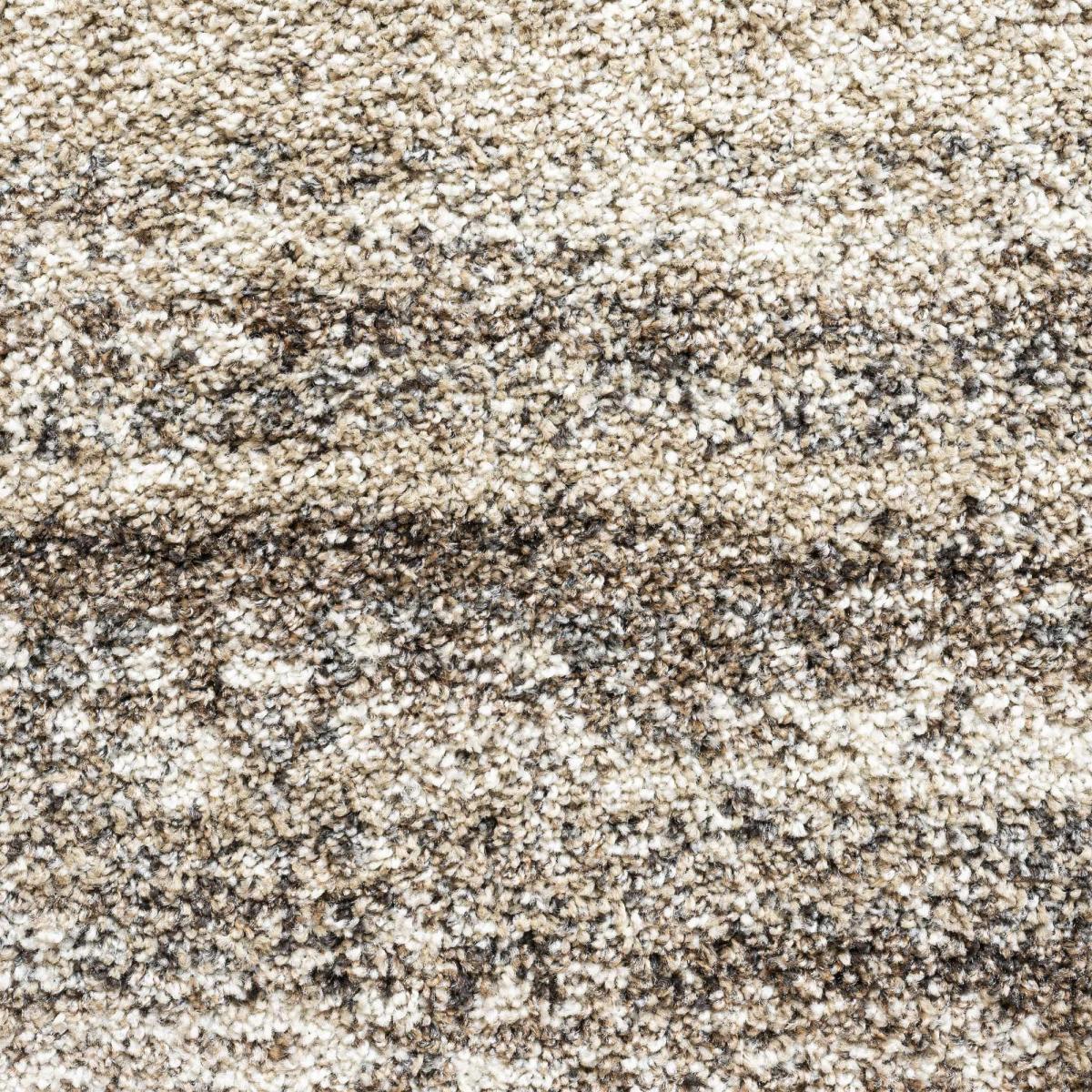 Mehari Shaggy Striped Rugs 23094 6828 in Beige 67x140cm – image 3