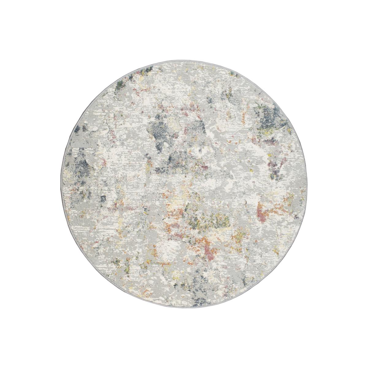 Canyon Abstract Modern Circle Rugs 52023 6424 in Grey