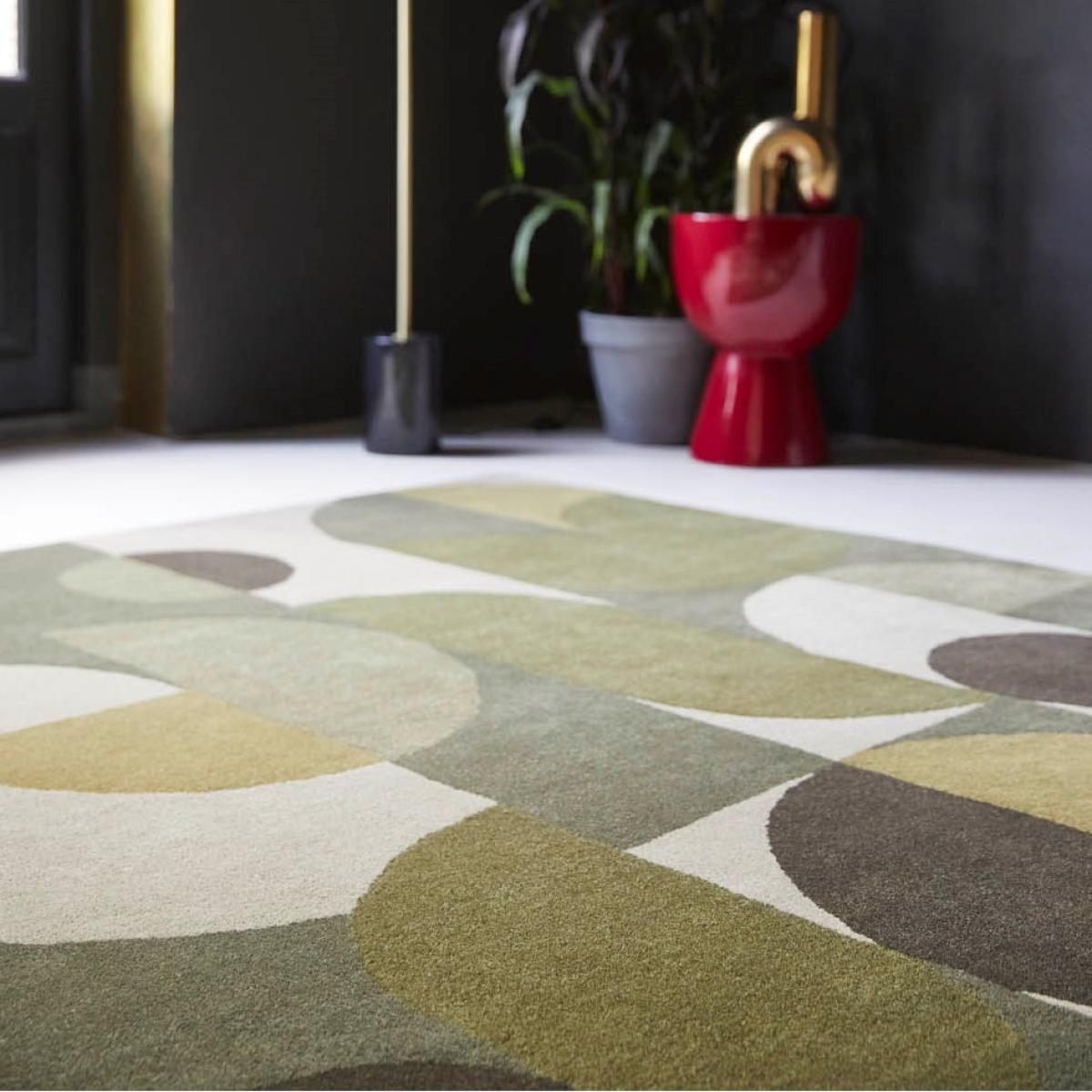 Decor Cosmo Geometric Rugs in Greens 095207 By Brink and Campman – image 2