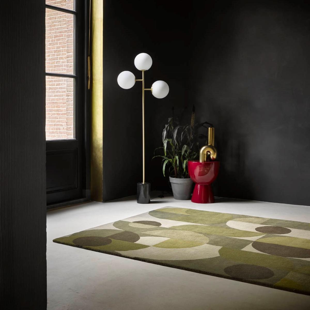 Decor Cosmo Geometric Rugs in Greens 095207 By Brink and Campman – image 1