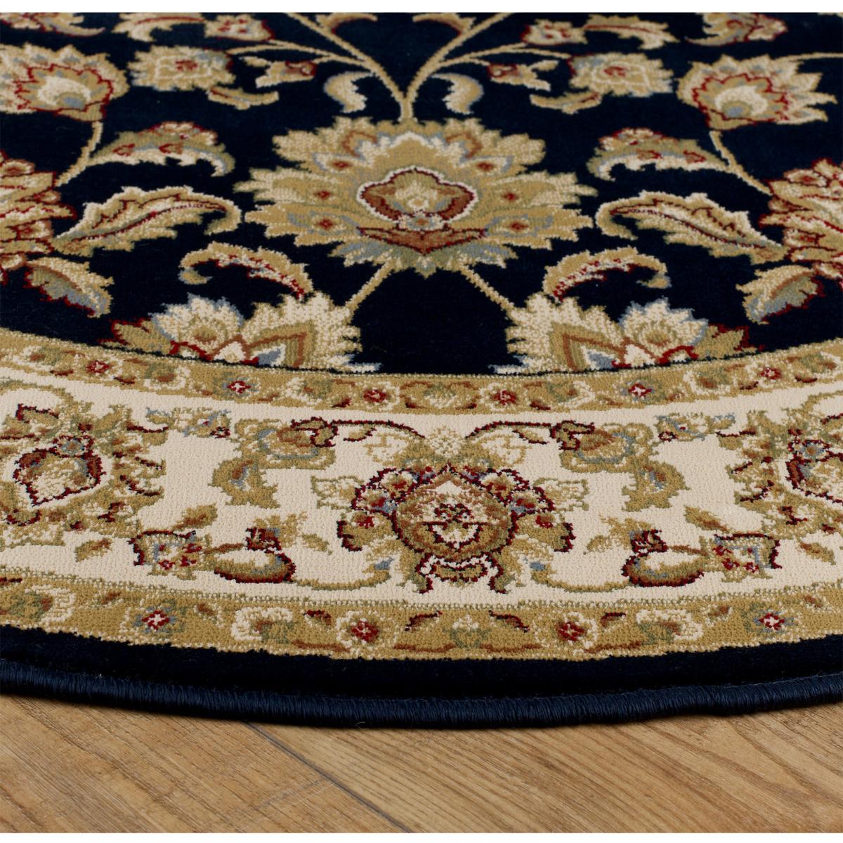 Kendra Traditional Round Circle Rug 333O B in Navy Blue – image 2
