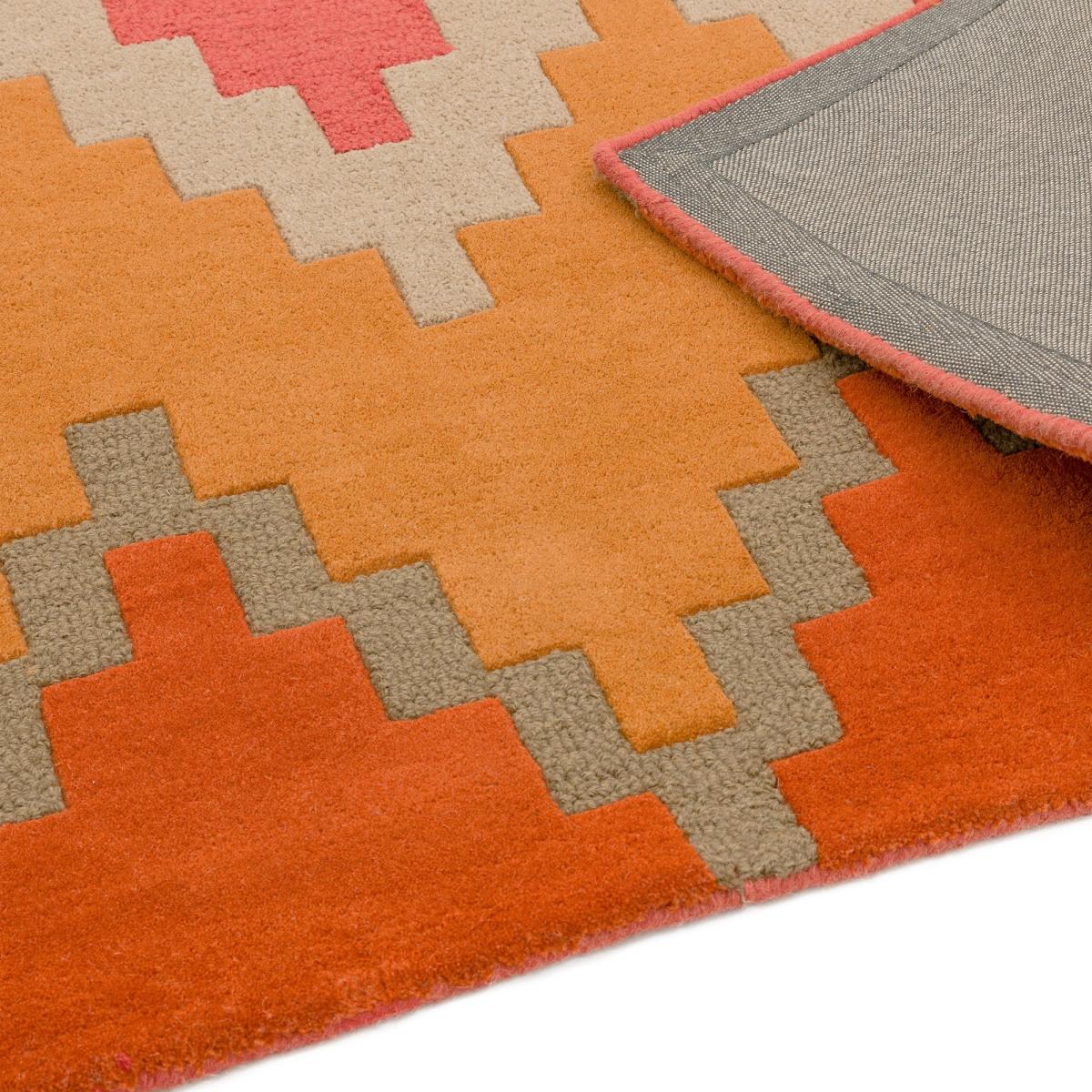 Matrix Cuzzo Geometric Wool Rugs in MAX23 Sienna Red 120x170cm – image 4