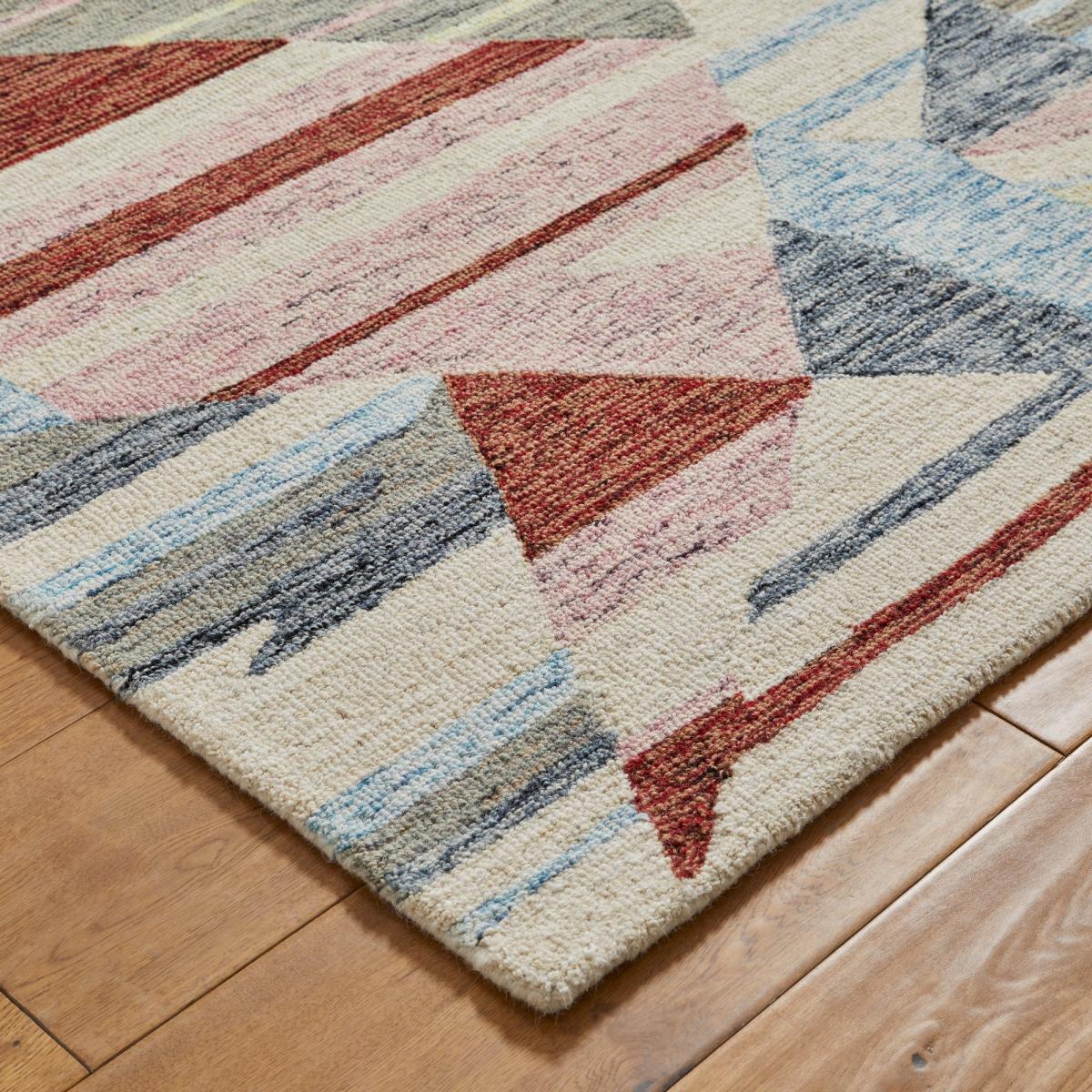 Contours Deco Geometric Wool Rug in Multi160x235cm – image 3