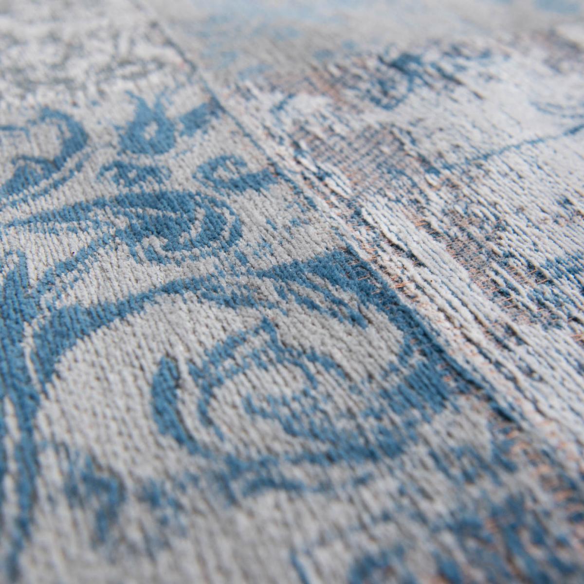 Louis De Poortere Vintage Patchwork Designer Rugs 8981 Bruges Blue 280x360cm – image 4