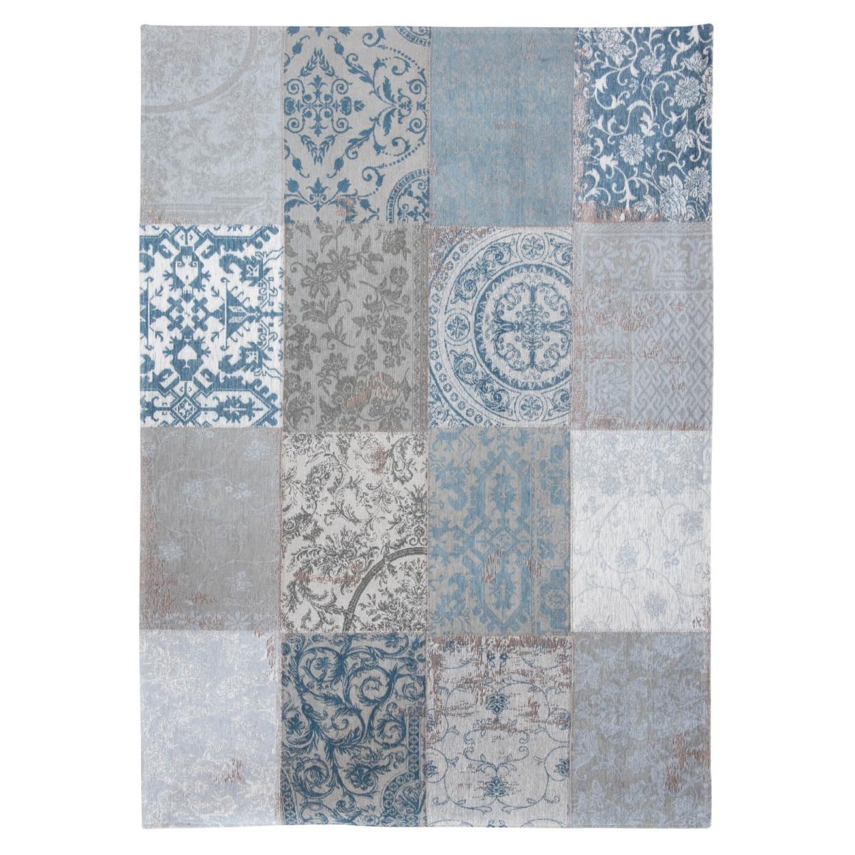 Louis De Poortere Vintage Patchwork Designer Rugs 8981 Bruges Blue 280x360cm – image 5