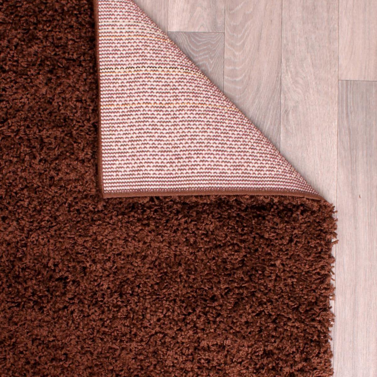 Retro Shaggy Plain Rugs in Chocolate&nbsp;150x210cm – image 2