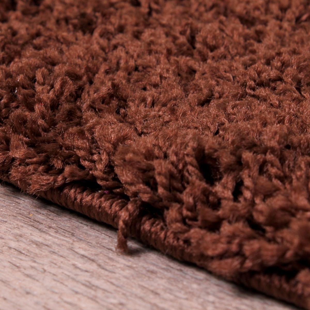 Retro Shaggy Plain Rugs in Chocolate&nbsp;150x210cm – image 3