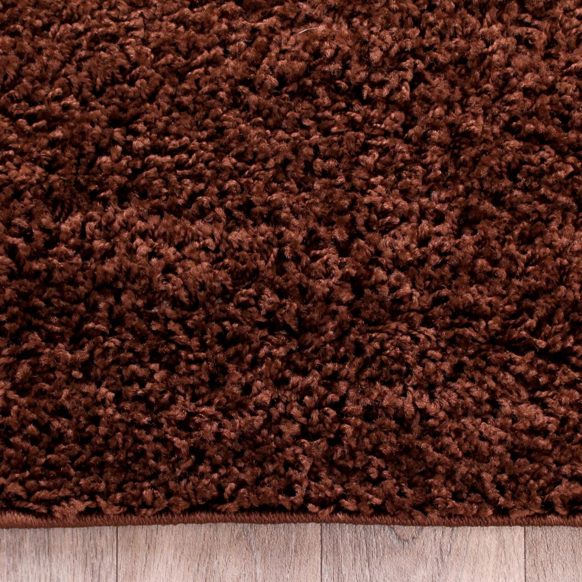 Retro Shaggy Plain Rugs in Chocolate&nbsp;150x210cm – image 4