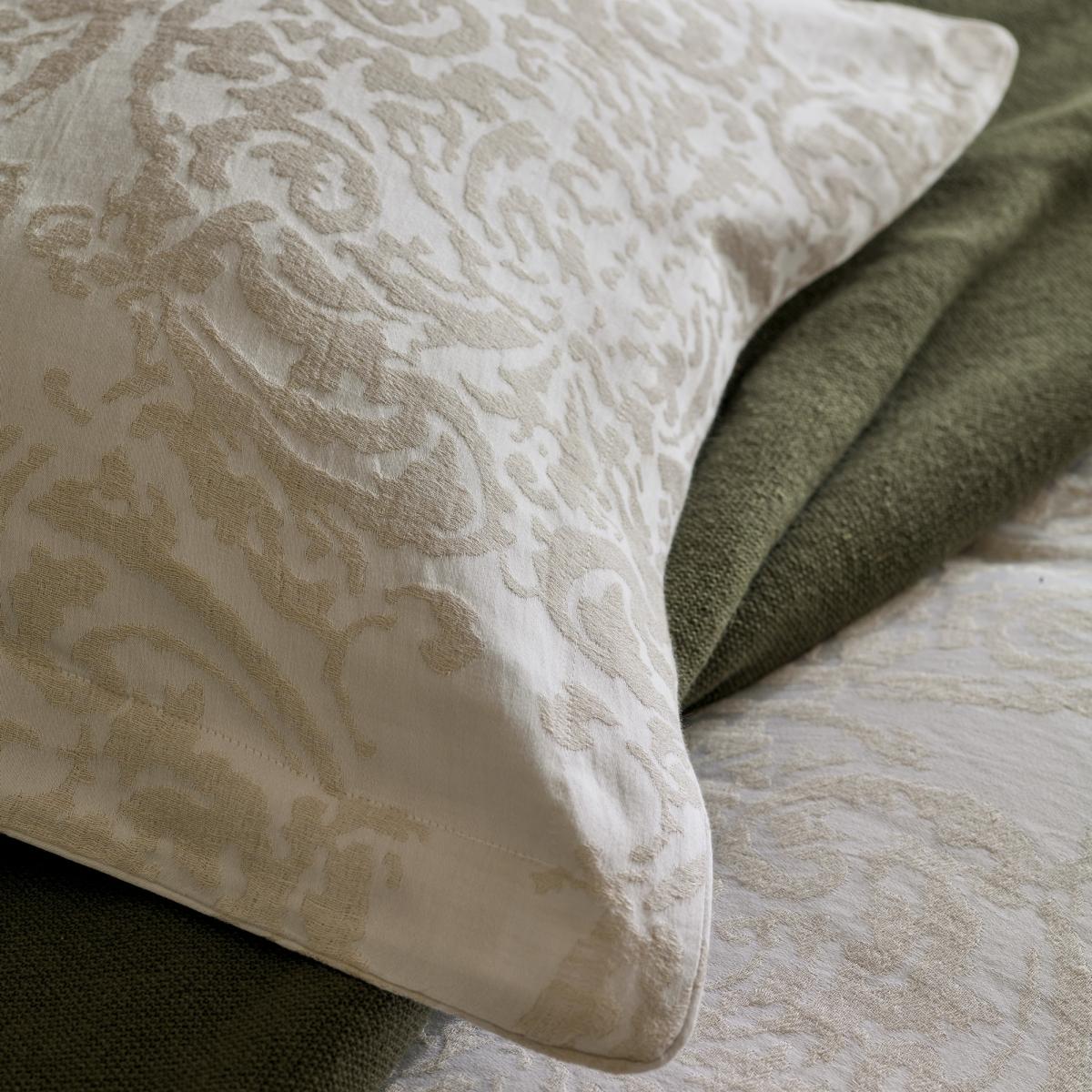 Tespi Damask Bedding Duvet Cover and Pillowcase by Zoffany in Chalk White&nbsp;65x65cm – image 2
