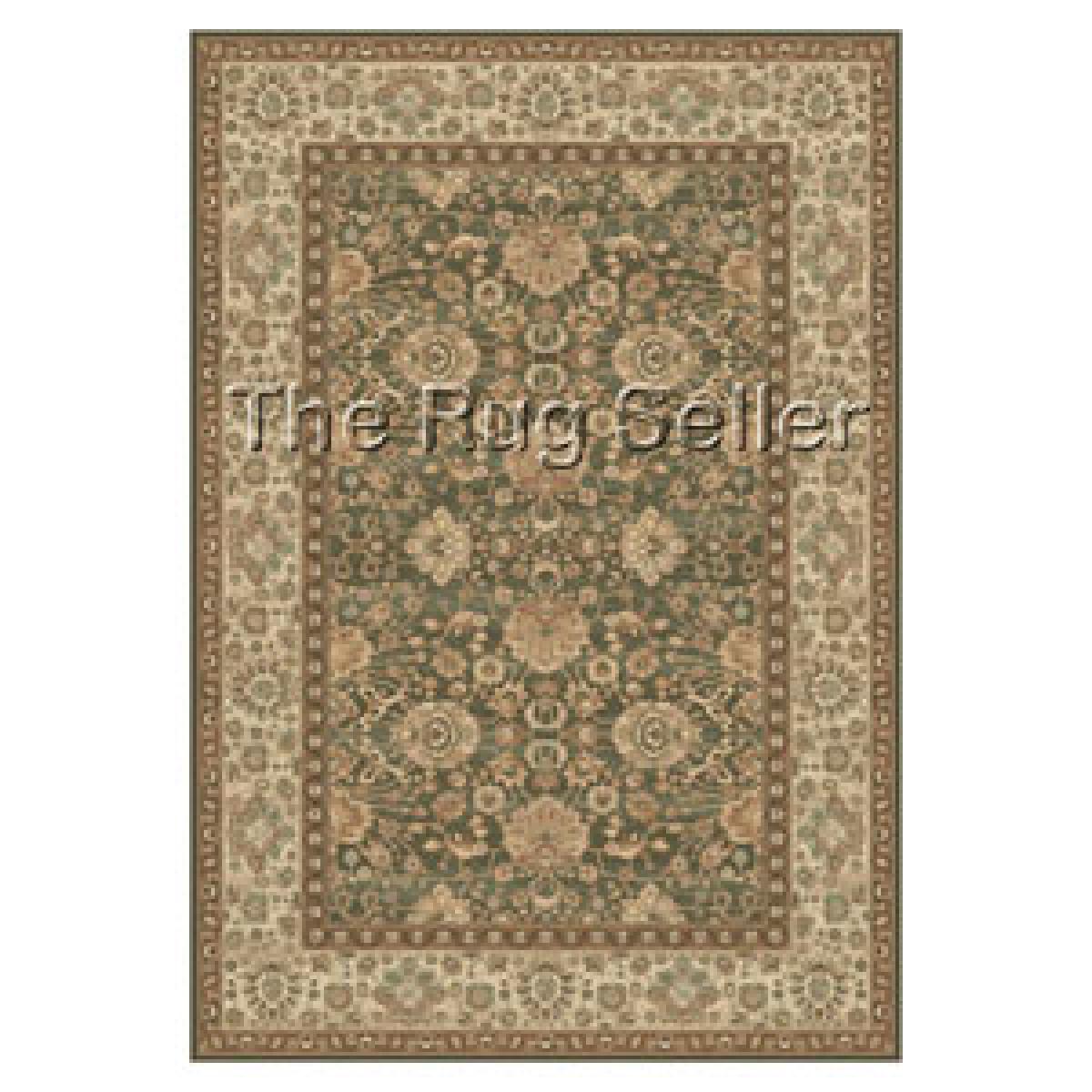 Kamira Traditional Bordered Rugs 4472 803 Dark Green 63x135cm – image 4