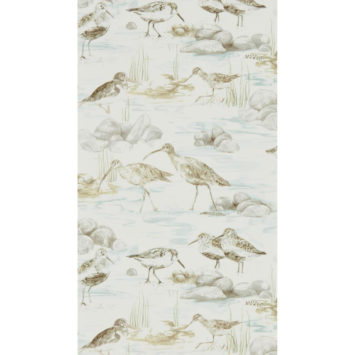 Estuary Birds Wallpaper 216494 by Sanderson in Mist Ivory White Roll – image 4