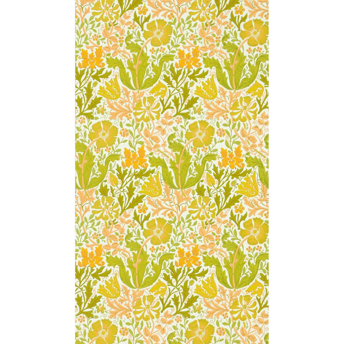 Compton Wallpaper 217099 by Morris & Co in Summer Yellow Roll