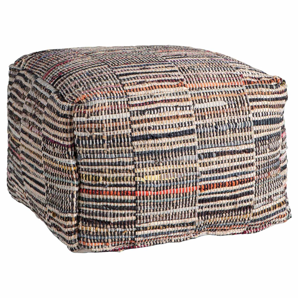 Marseille Pouffe Footstool in Multicolour by Luxe Tapi50x35cm – image 2