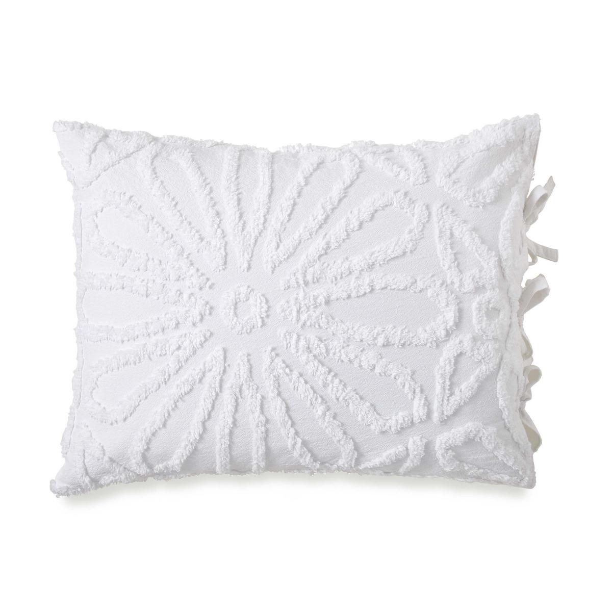 Chenille Medallion Cotton Bedding by Peri Home in White 230x220cm – image 4