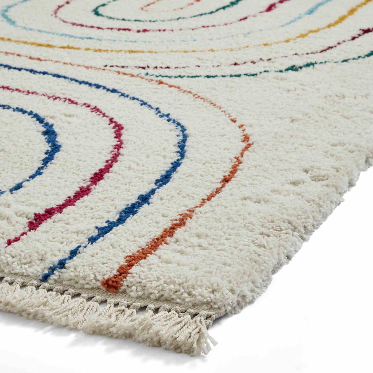 Boho C443 Moroccan Shaggy Rugs in Multicolour200x290cm – image 4