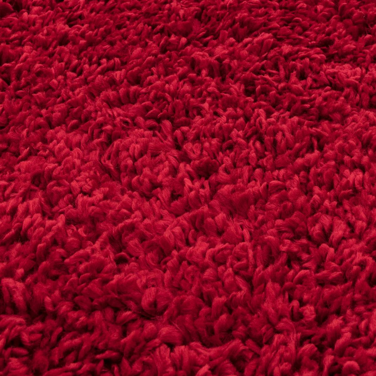 Ritchie Soft Plain Shaggy Rugs in Red – image 2