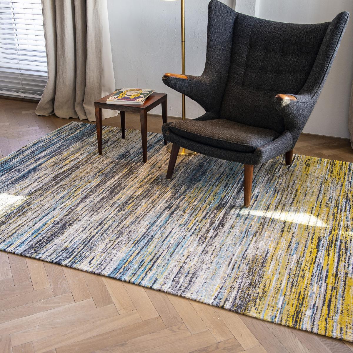 Sari Collection Rugs 8873 in Blue Yellow Mix – image 1