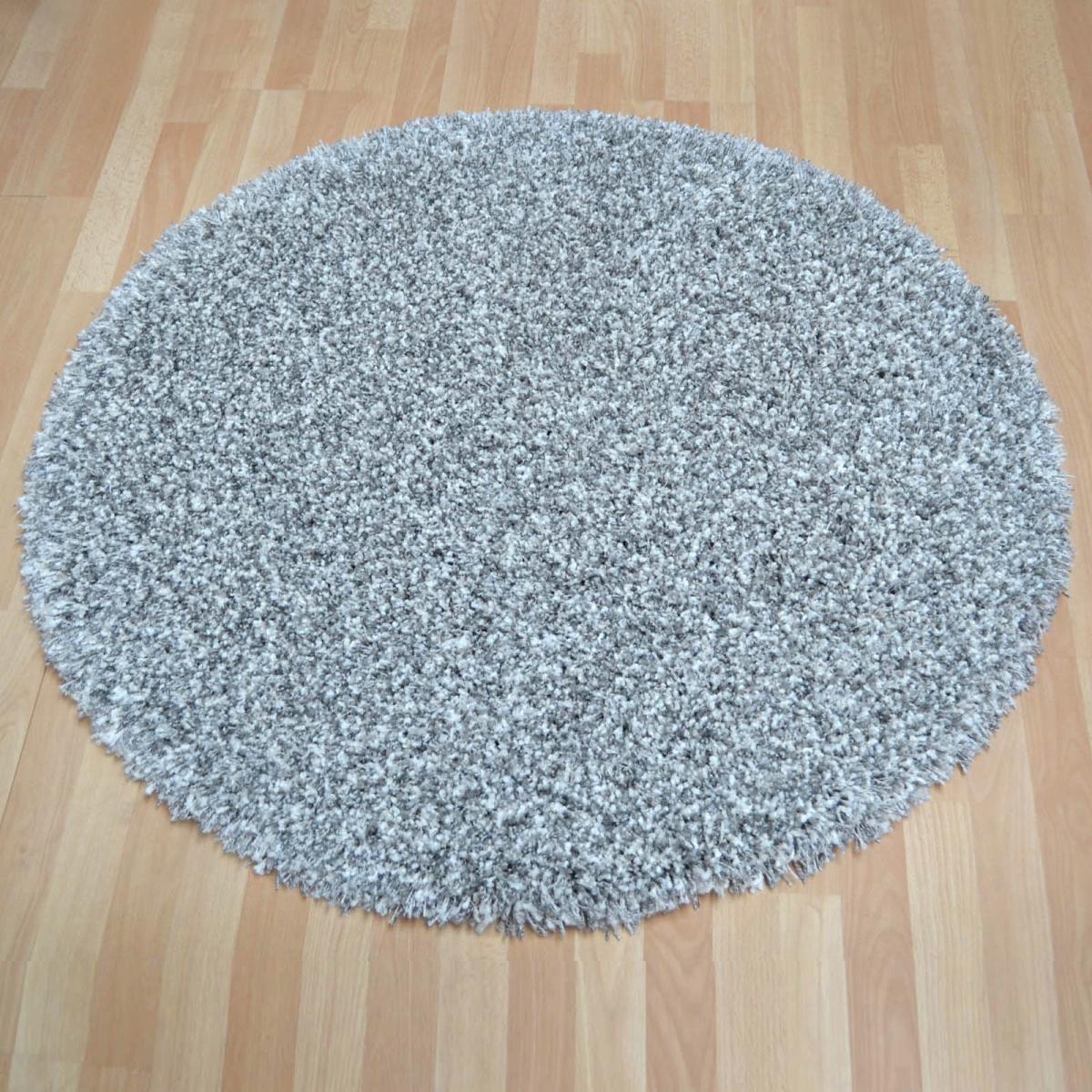 Twilight Speckled Shaggy Circle Rugs 39001 6699 in White Silver&nbsp;160x160cm – image 2