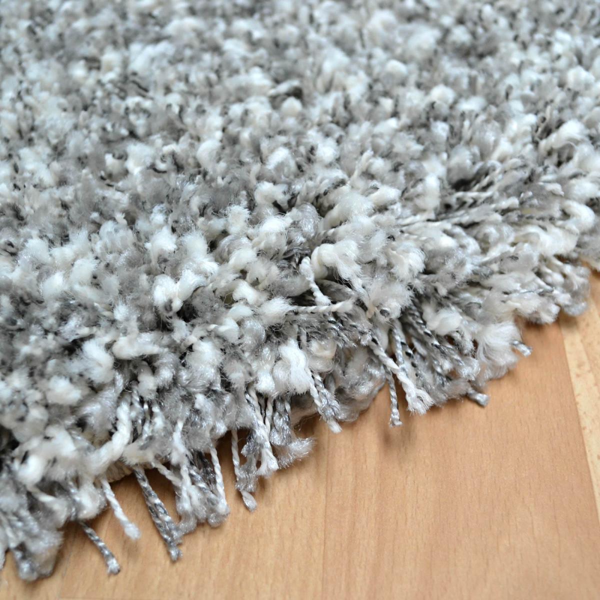Twilight Speckled Shaggy Circle Rugs 39001 6699 in White Silver&nbsp;160x160cm – image 3