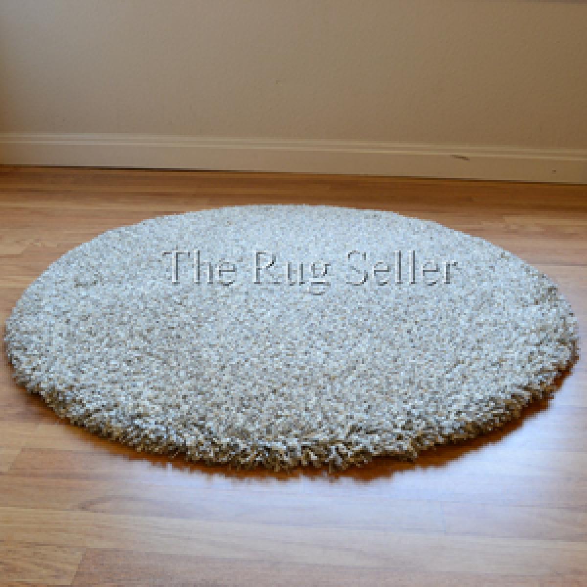 Twilight Speckled Shaggy Circle Rugs 39001 6699 in White Silver&nbsp;160x160cm – image 5