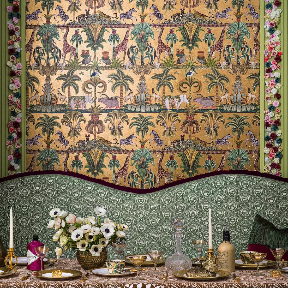 Afrika Kingdom Wallpaper 119 5025 by Cole & Son in Olive Spring Metallic BronzeRoll