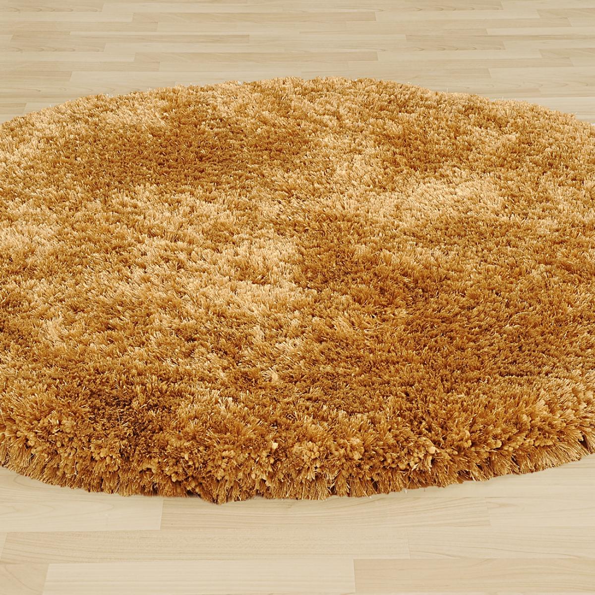 Revival Circlular Shaggy Rugs in Champagne – image 1
