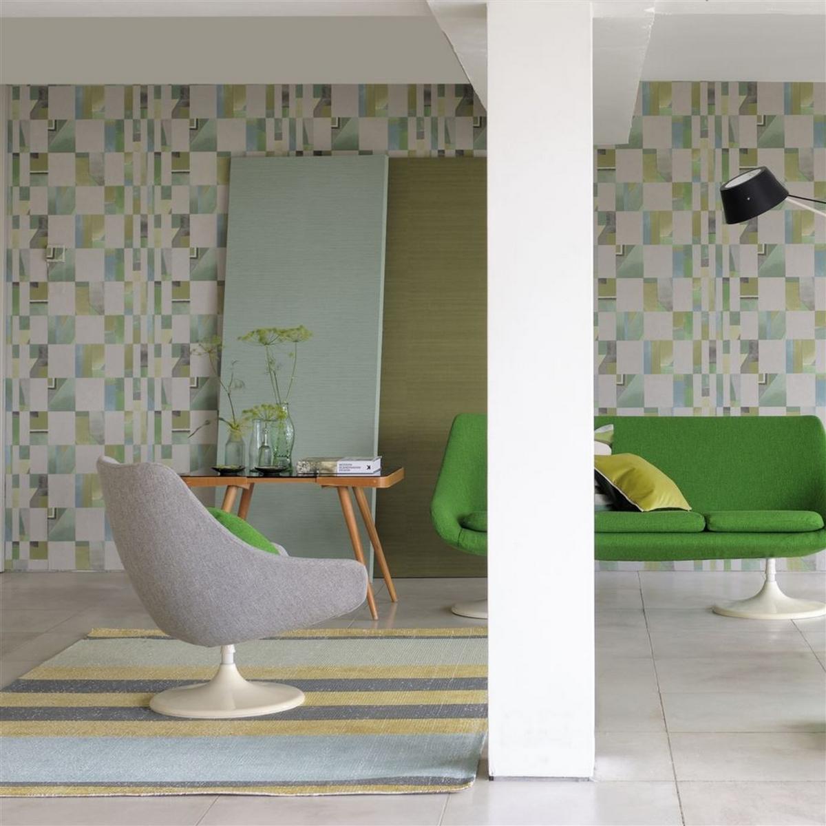 Modern Lucien Stripe Rugs in Acacia Yellow by Designers Guild – image 2