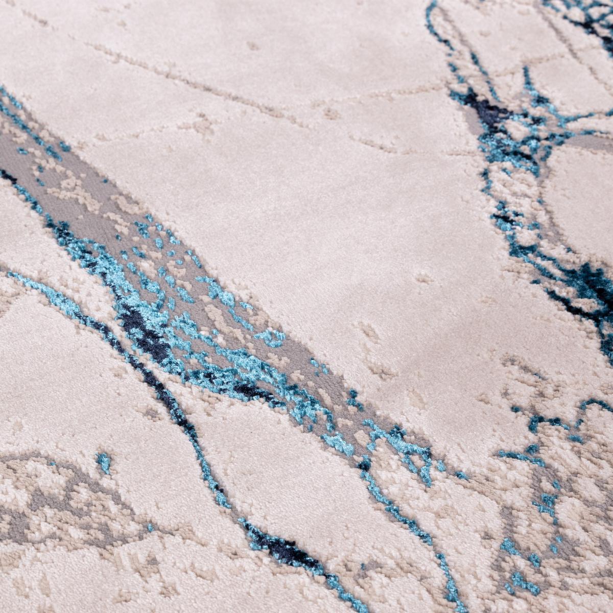 Aurora Quake AU22 Marble Rugs in Blue – image 2