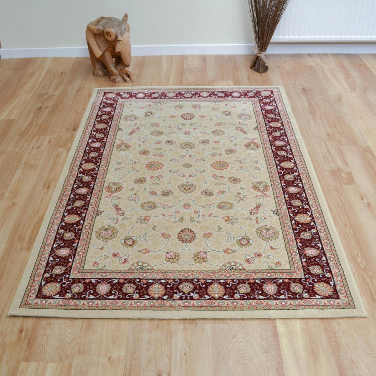 Noble Art Traditional Bordered Rugs 6529 191 in Cream Red 200x290cm – image 1