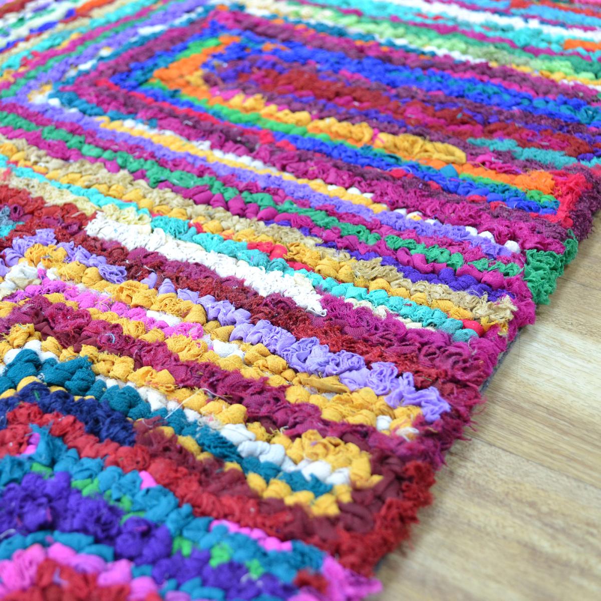Cotton Chindi Galaxy Multicoloured Rugs 03 90x150cm – image 3
