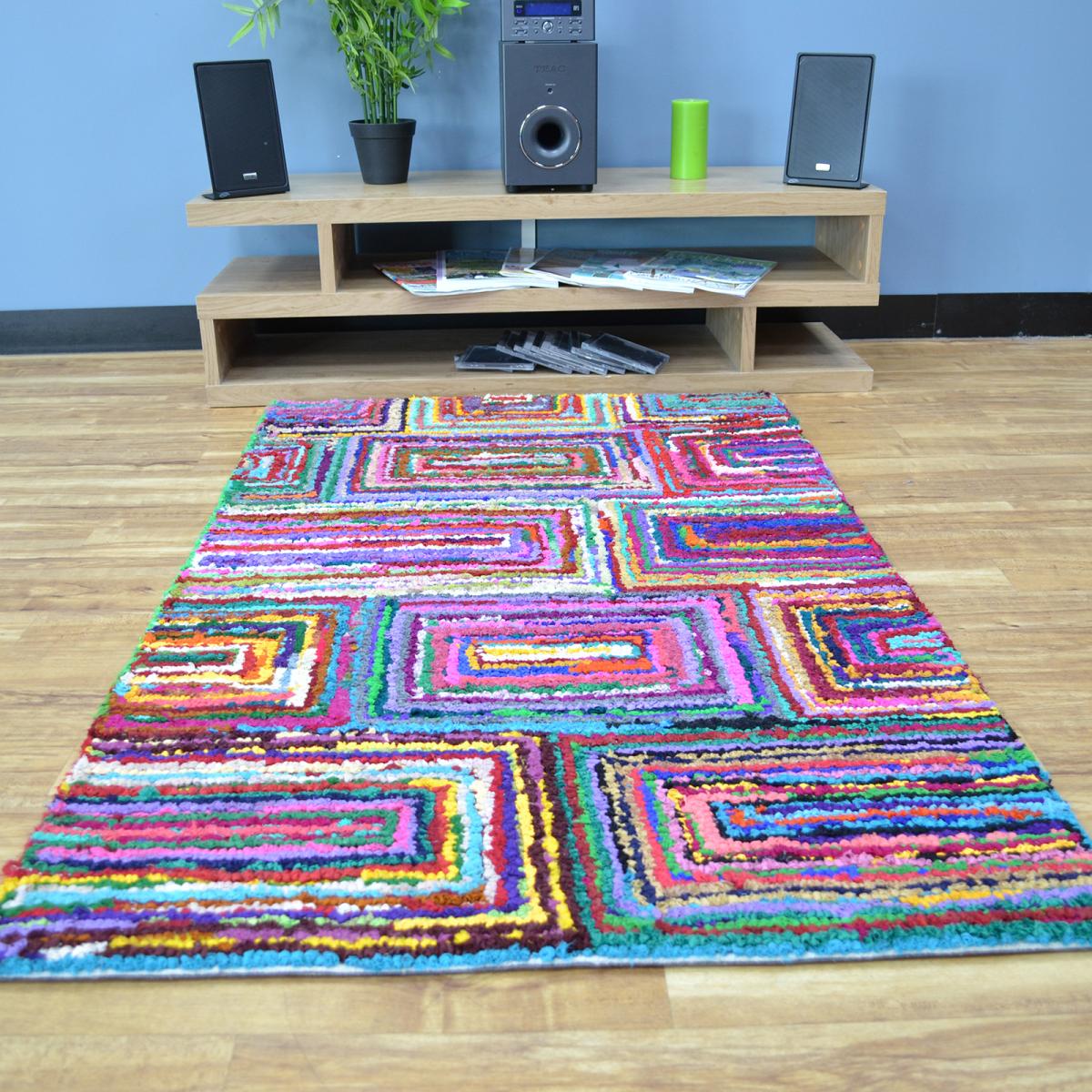 Cotton Chindi Galaxy Multicoloured Rugs 03 90x150cm – image 5