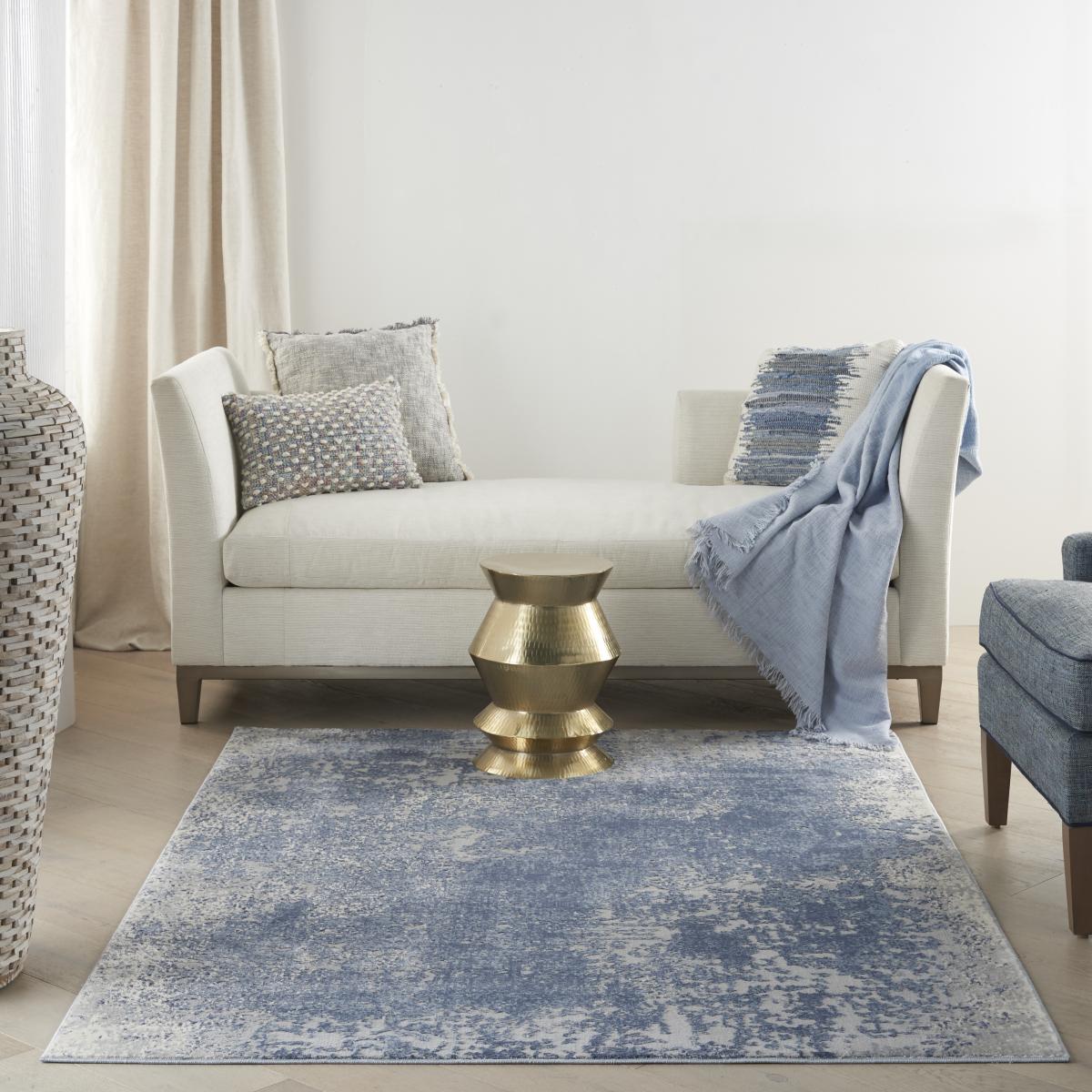 KI50 Grand Expressions GNE01 Rugs by Kathy Ireland in Ivory Navy – image 1