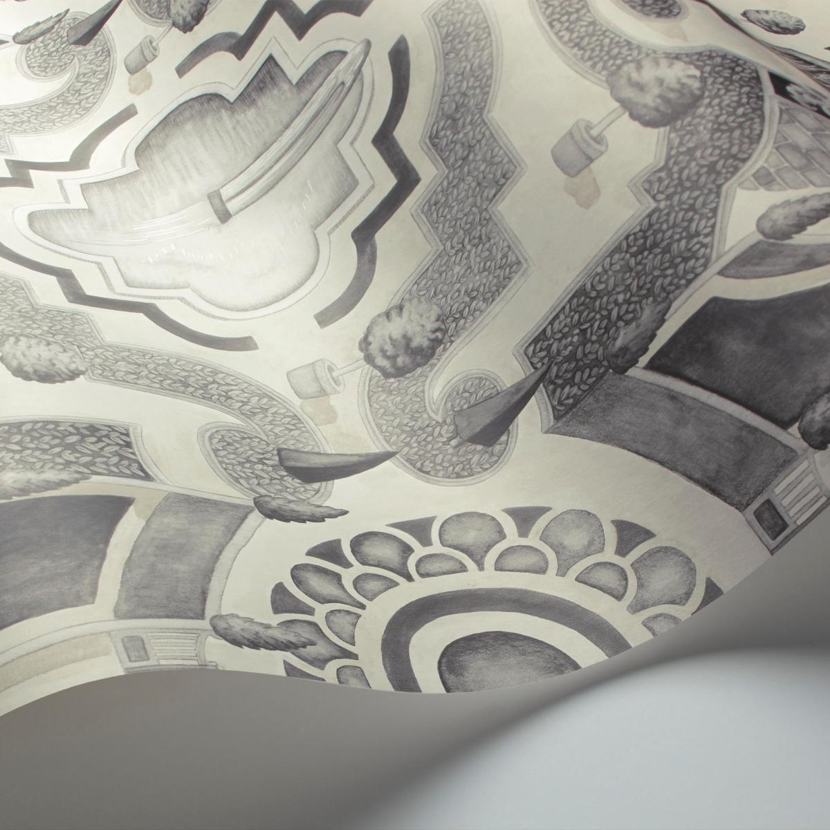 Topiary Wallpaper 2006 by Cole & Son in Soot Grey&nbsp;Roll – image 2