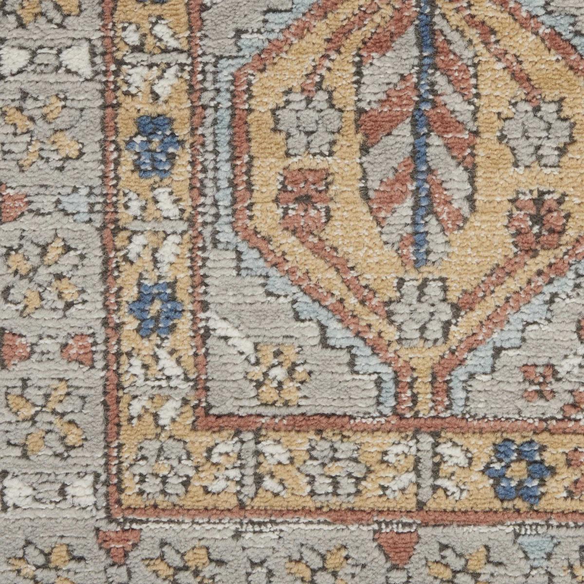 Quarry QUA15 Traditional Distressed Rugs in Grey Multi 160x221cm – image 3