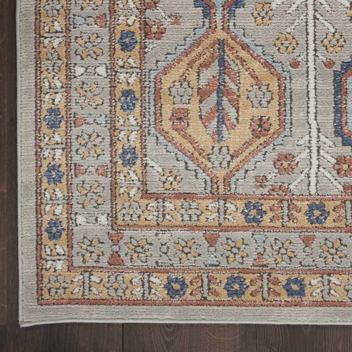 Quarry QUA15 Traditional Distressed Rugs in Grey Multi 160x221cm – image 4