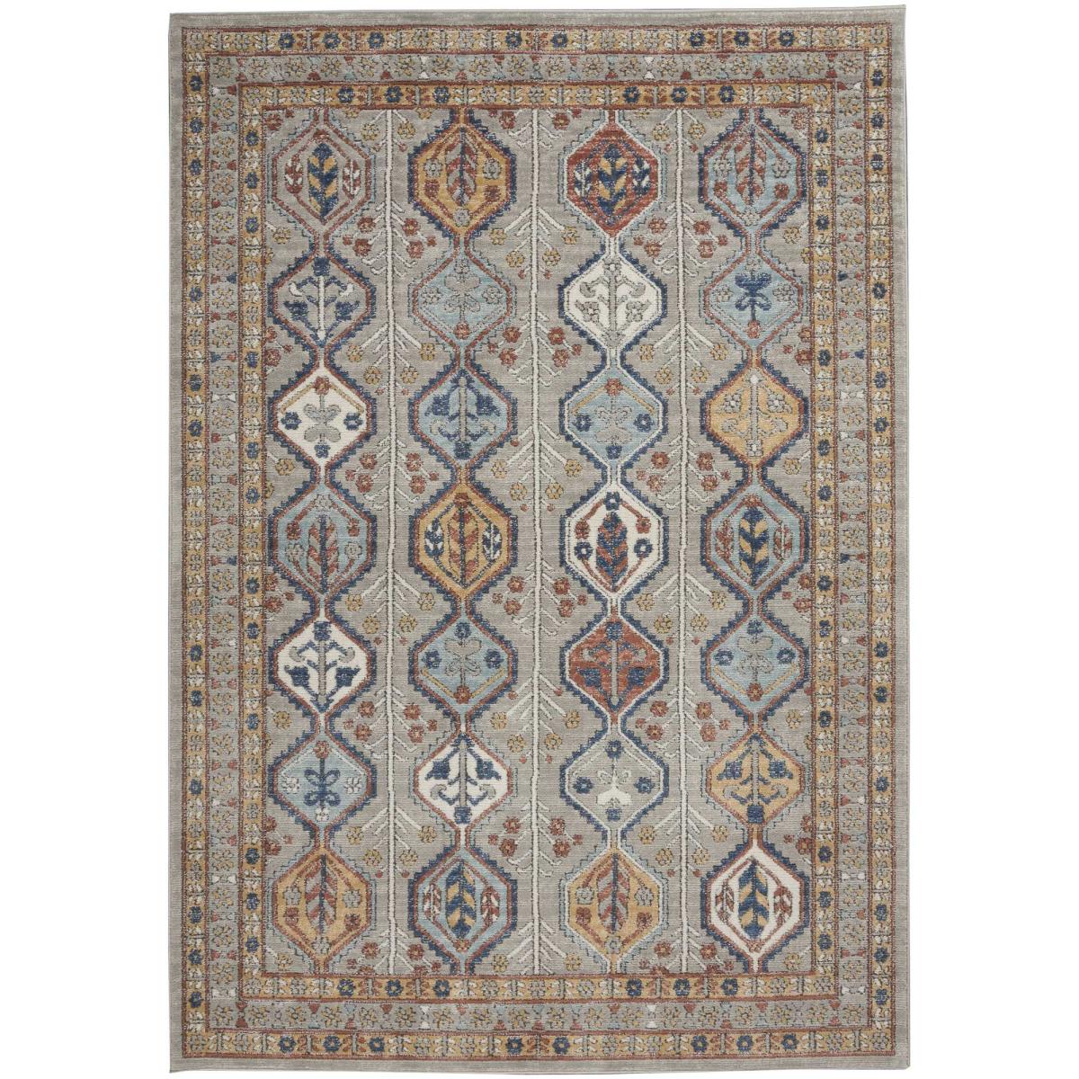 Quarry QUA15 Traditional Distressed Rugs in Grey Multi 160x221cm – image 5