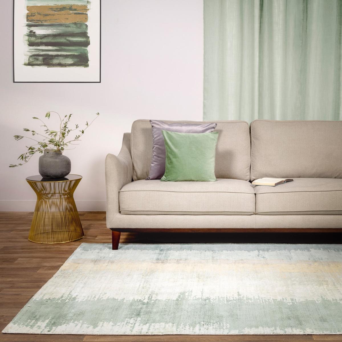 Juno Abstract Rugs in Verdant Green – image 1