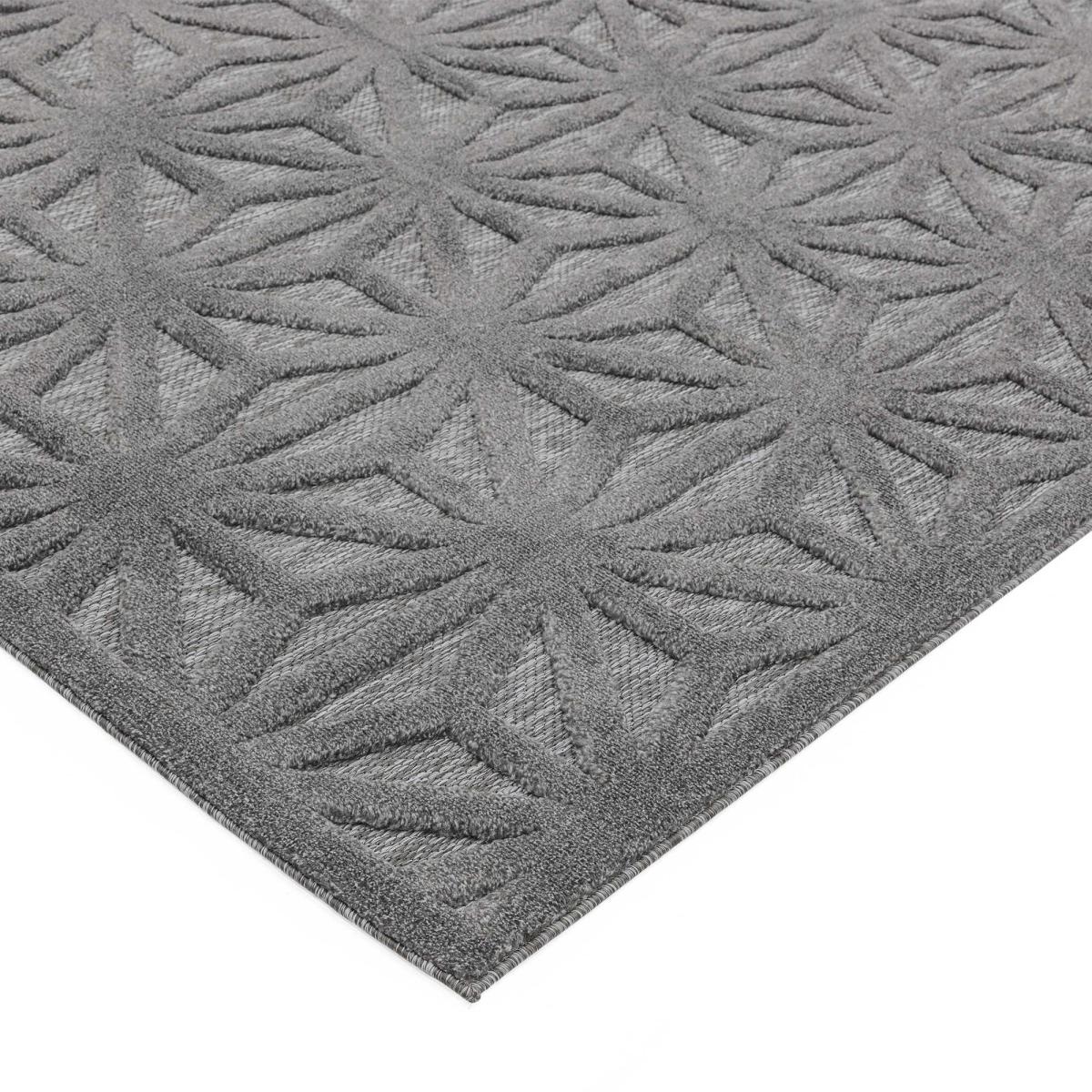 Salta Star Geometric Outdoor Rugs in SA01 Grey – image 2