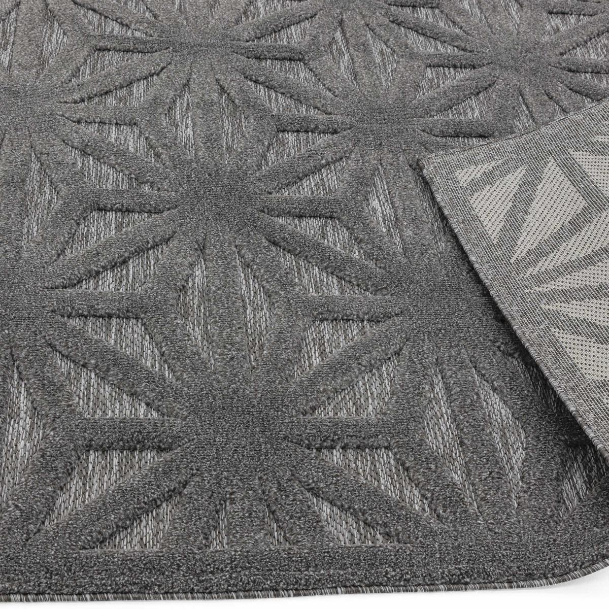 Salta Star Geometric Outdoor Rugs in SA01 Grey – image 3