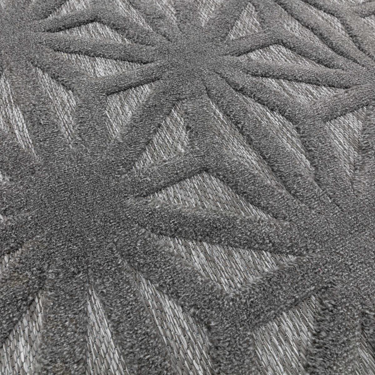 Salta Star Geometric Outdoor Rugs in SA01 Grey – image 4